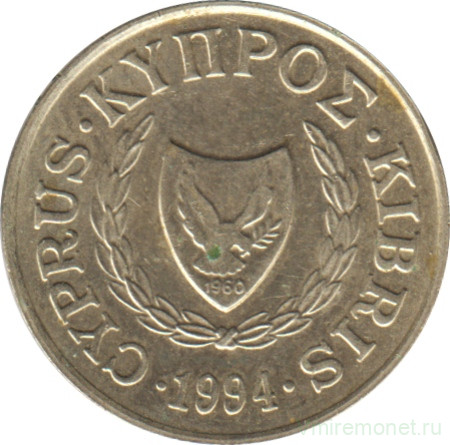 Монета. Кипр. 2 цента 1994 год.