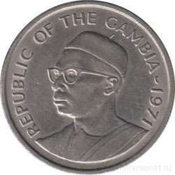 Монета. Гамбия. 25 бутутов 1971 год.