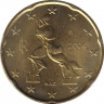Монета. Италия. 20 центов 2004 год. ав.
