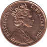 Монета. Гибралтар. 1 пенс 2004 год. 300 лет захвату Гибралтара. рев.