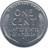 Монета. США. 1 цент 1943 год. Монетный двор D. рев.