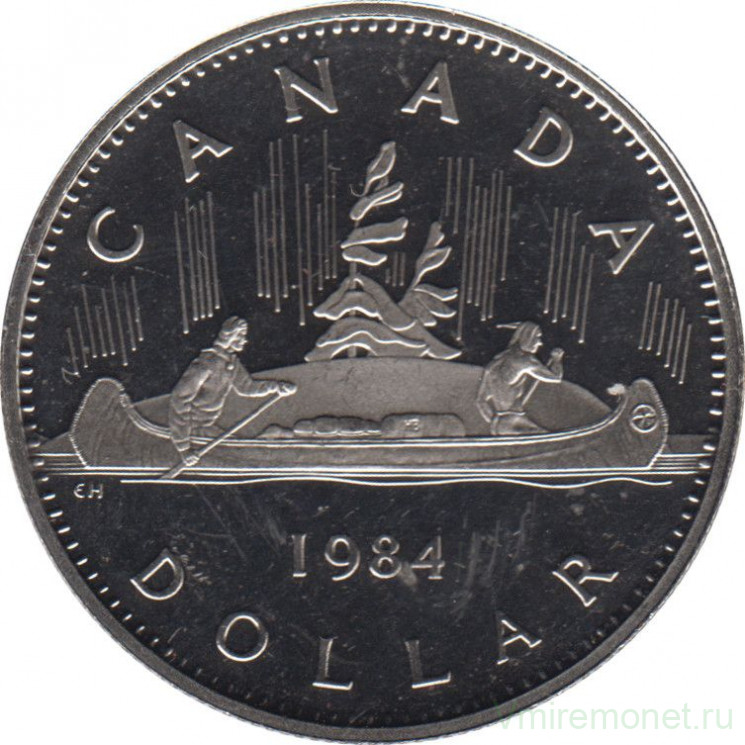 Монета. Канада. 1 доллар 1984 год.