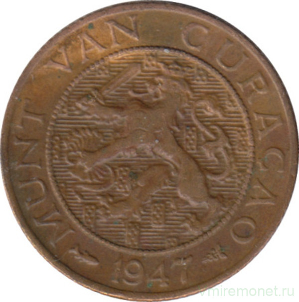 Монета. Кюрасао (Нидерландские Антилы). 1 цент 1947 год.