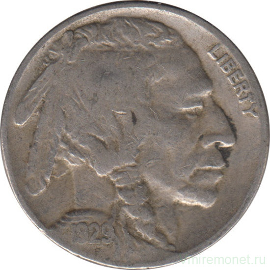 Монета. США. 5 центов 1929 год. Монетный двор S.