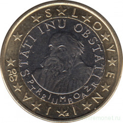 Монета. Словения. 1 евро 2007 год.