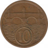  Монета. Чехословакия. 10 геллеров 1926 год. рев.