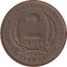 Монета. Британские Восточные Карибские территории. 2 цента 1961 год. ав.