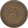Монета. Чехословакия. 1 крона 1965 год. ав.