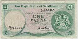 Банкнота. Великобритания. Шотландия. 1 фунт 1985 год. "Royal Bank of Scotland PLC". Тип 341b.