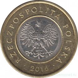 Монета. Польша. 2 злотых 2016 год.