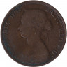 Монета. Великобритания. 1/2 пенни 1863 год.