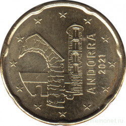 Монета. Андорра. 20 центов 2021 год.