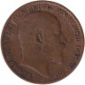 Монета. Великобритания. 1 фартинг 1906 год.