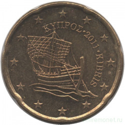 Монета. Кипр. 20 центов 2011 год.