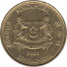 Монета. Сингапур. 5 центов 2004 год. ав.