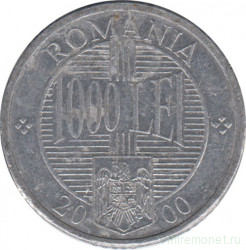 Монета. Румыния. 1000 лей 2000 год.