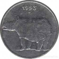 Монета. Индия. 25 пайс 1993 год.