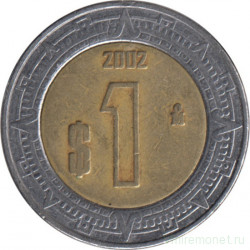 Монета. Мексика. 1 песо 2002 год.