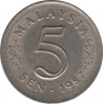Монета. Малайзия. 5 сен 1987 год. ав.