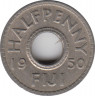 Монета. Фиджи. 1/2 пенни 1950 год. ав.
