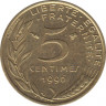Монета. Франция. 5 сантимов 1996 год. ав.