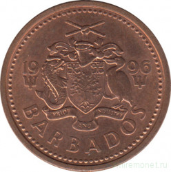 Монета. Барбадос. 1 цент 1996 год.