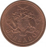 Монета. Барбадос. 1 цент 1996 год. ав.