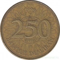 Монета. Ливан. 250 ливров 1996 год.