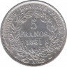 Монета. Франция. 5 франков 1851 год. ав.