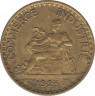 Монета. Франция. 1 франк 1925 год. ав.