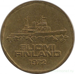 Монета. Финляндия. 5 марок 1972 год. Ледокол Варма.