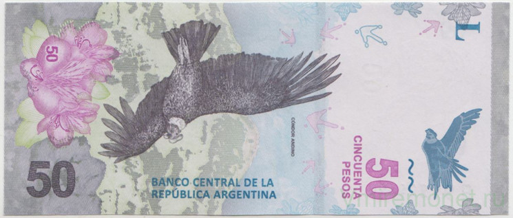 Банкнота. Аргентина. 50 песо 2018 год. Тип 263 (2).