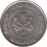 Монета. Сингапур. 10 центов 1987 год. ав.