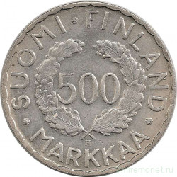 Монета. Финляндия. 500 марок 1952 год. 15 Олимпиада в Хельсинки.