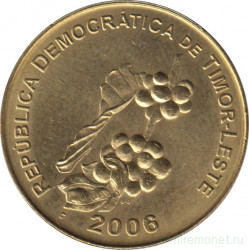 Монета. Восточный Тимор. 50 сентаво 2006 год.