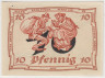 Бона. Нотгельд. Германия. Город Арнштадт. 10 пфеннигов 1921 год. Реверс 3. Вариант 43.1.3. ав.