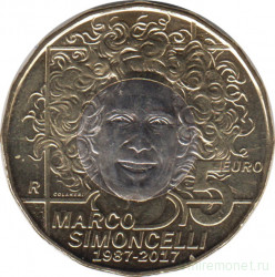 Монета. Сан-Марино. 5 евро 2017 год. 30 лет со дня рождения Марко Симончелли.