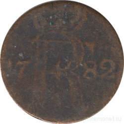 Монета. Пруссия (Германия). 1/24 талера 1782 год. Монетный двор - Берлин (А).