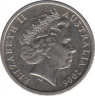 Монета. Австралия. 5 центов 2006 год. ав.