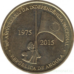 Монета. Ангола. 100 кванз 2015 год. 40 лет независимости.
