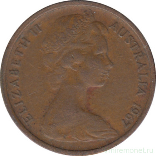 Монета. Австралия. 1 цент 1967 год.