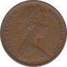 Монета. Австралия. 1 цент 1967 год. ав.