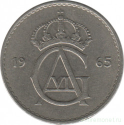 Монета. Швеция. 50 эре 1965 год. 