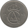Аверс. Монета. Швеция. 50 эре 1965 год.