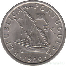 Монета. Португалия. 5 эскудо 1980 год.