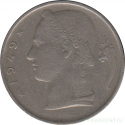Монета. Бельгия. 5 франков 1949 год. BELGIE.