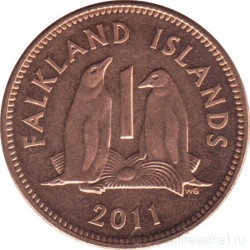 Монета. Фолклендские острова. 1 пенни 2011 год.