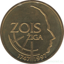 Монета. Словения. 5 толаров 1997 год. 250 лет со дня рождения Жиги Зойса.