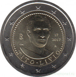 Монета. Италия. 2 евро 2017 год. 2000 лет со дня смерти Тита Ливия.