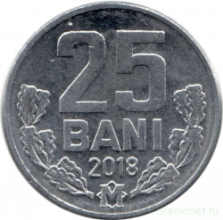 Монета. Молдова. 25 баней 2018 год.